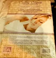 KING SIZE SATIN PILLOWCASES (2) WHITE-NICE & SOFT-GREAT GIFT-COMES WITH ZIPPER