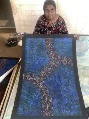 Roseanne Morton aboriginal art, COA supplied , 93cm X 61cm
