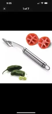 Stainless Steel Seed Digger Seed Remover Jalapeno Pepper Corer Cutter Slicer