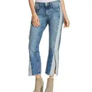 Women's Current/Elliott Re-Engineered Straight Denim Size 25 Light Sky Vintage