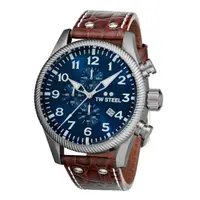 在飛比找momo購物網優惠-【TW Steel】VOLANTE 全鋼藍面計時碼錶