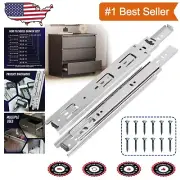 Universal Compatibility 14 Inch Drawer Slides - Heavy Duty, Easy Install 6 Pairs