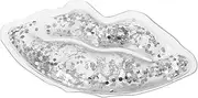Generic Lip Mask Eye Gel Mini Shape Gel Pack Hot Compress Pack Reusable Eye Pads Silver