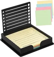 Angoily 1 Set Notes Template Sticker Display Rack Memo Pad Holder Sticker Dispenser Holder Self-Stick Note Pad Holders Card Rack Display Stand Teacher Pencil Holder Paper Black