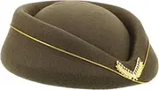 [BESPORTBLE] Air Hostess Beret Cap Stylish Decorative Beret Hat for Women Flight Attendant Headwear Cosplay Stewardess Hat Comfortable Acrylic Fiber