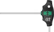 Wera 454 HF Hex-Plus T-Handle Hexagon Screwdriver, 3/16-Inch Tip Size x 150 mm Blade Length