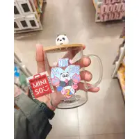 在飛比找蝦皮購物優惠-Miniso 水杯蓋可愛 We Bare Bears 系列