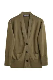 Our Legacy Compressed Wool Knit Cardigan 34,36,38 Green