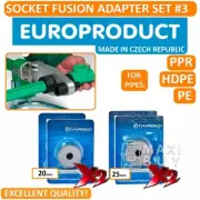 Socket Fusion Welding Adapter Set for Metric DVS Plastic Pipes 20/25 x 2 Set #3