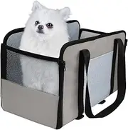 Pet Car Seat - Center Console Dog Car Seat, Cat Car Seat | Dog Car Booster Seat Car Armrest, Travel Car Carrier with Safety Tethers, Car Seat Console Booster for Dogs Puppy Cat Small Medium Pets