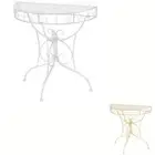 Side Table Vintage Style Half Round Metal 72cm Console Silver/Gold vidaXL