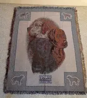 WOVEN AFGHAN Blanket Throw Wall Hanging LABRADOR RETRIEVERS NEW