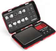 TUFFWEIGH Digital Mini Scale (1000G X 0.1G - Red/Black) - Rubberized Impact Resi