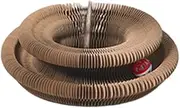 Cat Scratch Board - Foldable Scratch Board | Interactive Kitty Scratching Post and Play Toy, Durable Cat Scratcher with Ball for Kittens and Adult Cats, Space-Saving Accordion Design