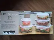 Circleware kitchen - 10 Piece Glass Food Storage Set , new
