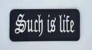 SUCH IS LIFE AUSTRALIA WHITE ON BLACK HARLEY DAVIDSON BIKER PATCH IRON / SEW ON