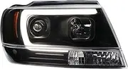 Head Lamp Compatible for Grand Cherokee 1999-2004 Headlights Fog Lights Day Running Light DRL H7 LED Bi Xenon Bulb Car Accessory