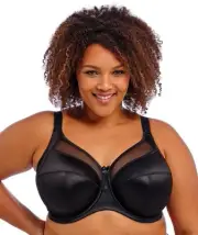 Goddess Keira Underwired Banded Bra - Black (Size 16E)