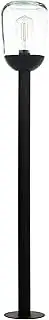 [Eglo] Donatori Outdoor Floor Lamp 1 Bulb Outdoor Light Vintage Retro Aluminium Cast in Black and Clear Glass, Outdoor Lamp with E27 Socket, IP44