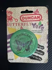 Vintage 1994 Duncan Butterfly Yo-Yo Green New Sealed *Package Wear