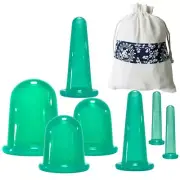 2 4 7Pcs/Set Silicone Anti Cellulite Cup Vacuum Massage Suction Cups Pain Relief