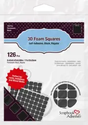 5 Pack Scrapbook Adhesives 3D Self-Adhesive Foam Squares 126/Pkg-Black,.5"X.5" 0
