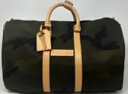 Louis Vuitton x Supreme Keepall Bandouliere 45 Monogram Camo NEW UNUSED