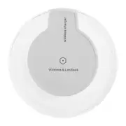 2PCS 10W Fast Charging Ultra-Thin Wireless Charger Pad Base For iPhone X XS HUAWEI P30 Oneplus 7 XIAOMI MI 9 S10 S10+ WHITE COLOR