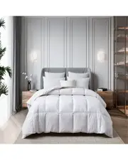 Martha Stewart Tencel/Cotton Blend White Goose Feather And Down Fiber Comforter - All Seasons