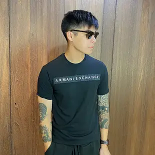 美國百分百【美國真品】Armani Exchange T恤 AX 短袖 大logo 上衣 T-shirt 黑白 CD52