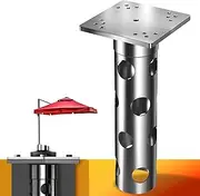 4smile In-ground umbrella base, stainless steel - In-ground umbrella holder, lifelong quality - Umbrella stand outdoor base, load capacity up to 2,200 lbs
