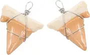 [Kisangel] Unique Prehistoric Shark Tooth Charm Necklace Beach Necklace Pendant for