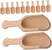 VALICLUD 16pcs Mini Wooden Spoons: Wood Bath Salt Scoop for Spices Jars Sugar Salt Sauce Honey Flour Cereal Coffee Kitchen Cooking 3.14 Inch
