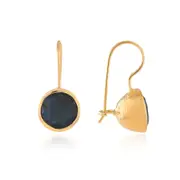 Orion Earrings in Sterling Silver with Black Onyx Stone & Shiny Finish - Elegant Jewellery in Australia