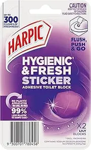 Harpic Hygienic & Fresh Sticker Lily Toilet Block (Pack of 2)