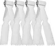 Dessert Clip Tool | ice Cubes Picker - Snack Serving Utensil, 4 Stainless Steel Catering Tongs Tweezers, Pastry Tool, Kitchen Gadgets, Pie Crust Crimper Baking Supply for Pasta Scones Mochi