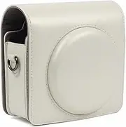 BLBMTCBCAG Camera Bag 4 Colors Retro PU Leather Case Shoulder Strap Bag Portable Protective Cover Fit for FUJIFILM Square SQ6 Camera Protection(Pearl White)