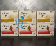 6 x 90g Dove Soap Bar Pomegranate & Argan Scent Soap Bars 3 Of Each