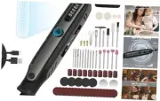Mini Cordless Rotary Tool 4V, 5-Speed Rotary Tool Kit with 86 Black