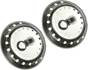 2pcs Sink Drain Strainer Cover Anti-Clog Leakproof Silver Easy Cleaning Hair Trap Bathtub Plug for Bathroom and Kitchen
