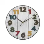 【KINYO】12吋立體彩色北歐掛鐘/時鐘