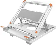 Laptop Support, Adjustable Height with Cooling Device, Folding Portable Support for laptops, Tablets, Computer, notebooks, Adjustable Upright for The use of The Desk (Typ 2)
