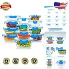 Versatile 24-Piece Glass Food Storage Containers - Ideal for Meal Prep & Travel