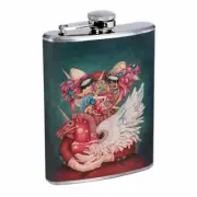 Unicorn Love Em9 Flask 8oz Stainless Steel Hip Drinking Whiskey