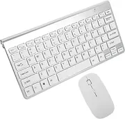 Modern Wireless Keyboard and Mouse for Quiet Compact 2.4ghz Piano Level Coating Keyboard and Mouse Bundle Silver