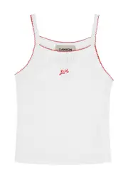 Damson Madder Logo-embroidered Cotton Tank - White - 12 (UK12 / M) 12 (UK12 / M)