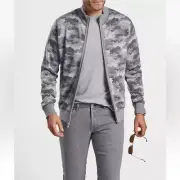 $350 Peter Millar Alpine Cardigan L Gale Camo Merino Wool Reversible Full Zip