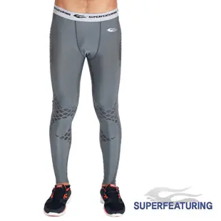 【SUPERFEATURING】專業跑步 三鐵 Training運動壓縮緊身褲 (灰色/S)