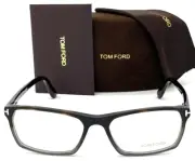 TOM FORD TF 5295 055 RECTANGLE HAVANA GREY FADE AUTHENTIC EYEGLASSES FRAME 56-17
