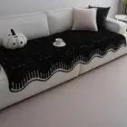 Thickened Alien-shaped Sofa Pad Striped Geometric Lines Sofa Mat Winter
